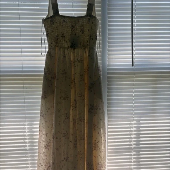 Elegant Cream Floral Maxi Dress corset waist size S - Picture 4 of 13